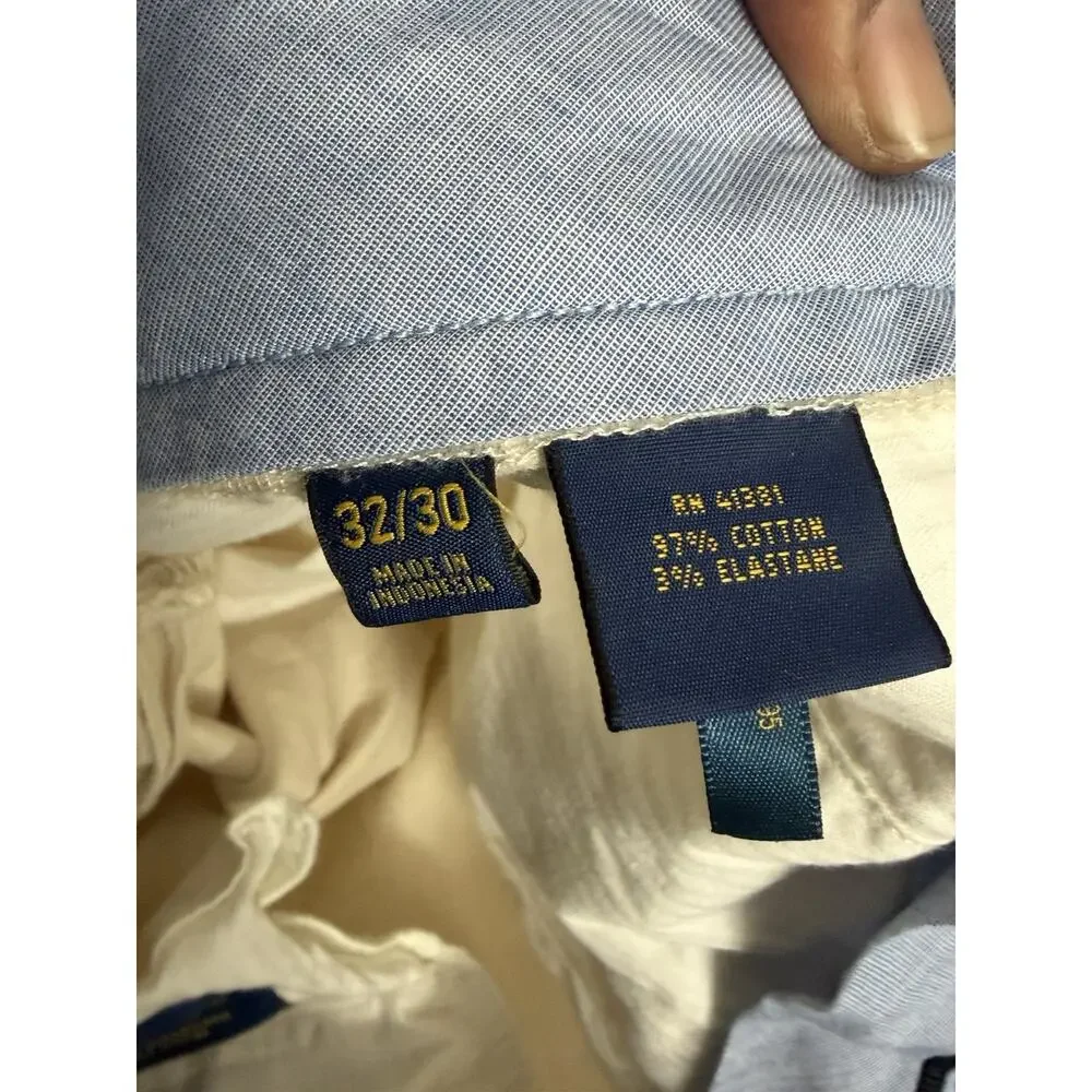 Polo Ralph Lauren Stretch Slim Fit Pants Mens 32x30 Chino Casual Khaki